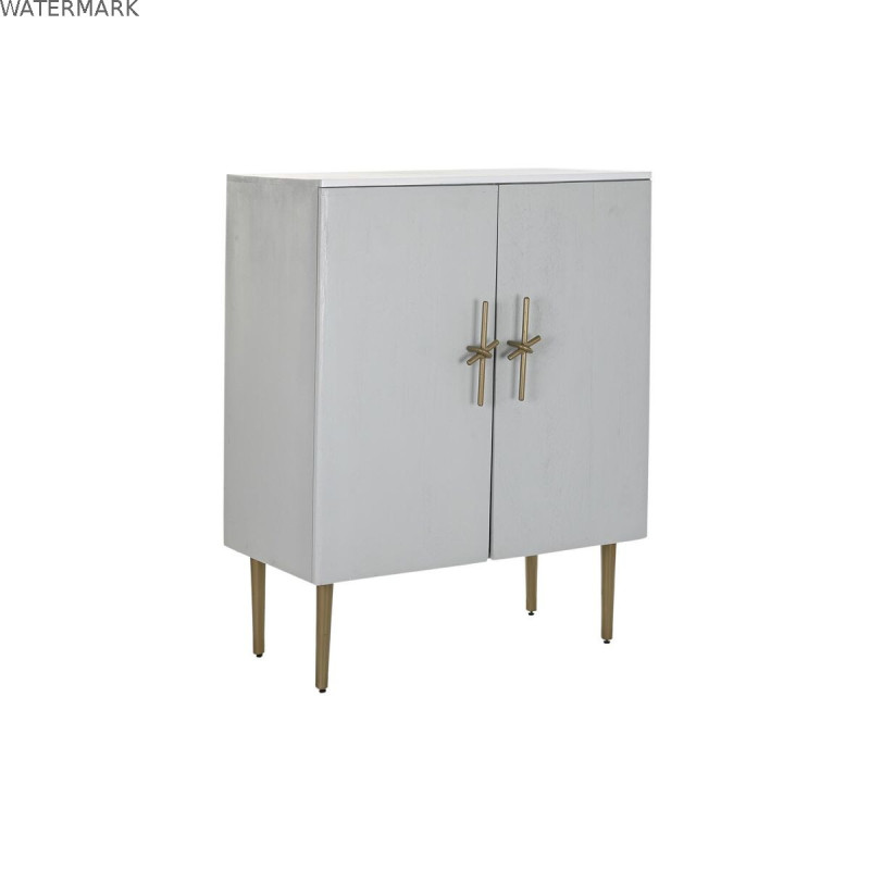 Armoire DKD Home Decor Blanc Doré Fer Bois de manguier 85 x 45 x 110 cm BAR Armoire DKD Home Decor Blanc Doré Fer Bois de manguier 85 x 45 x 110 cm BAR