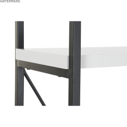 Étagère DKD Home Decor Noir Métal Blanc 4 Etagères Bois MDF (110 x 30 x 150 cm)