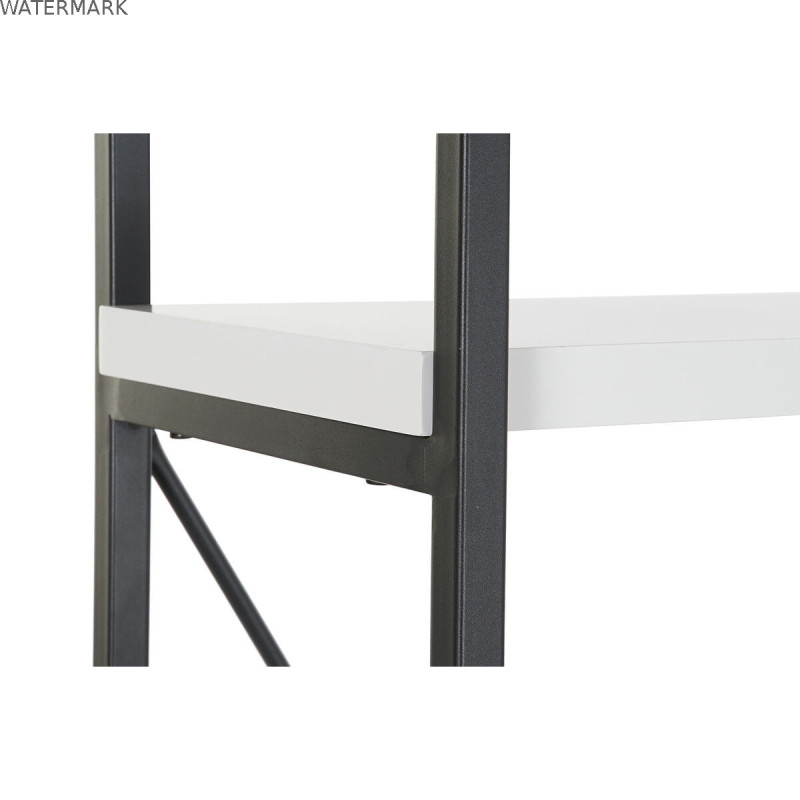 Étagère DKD Home Decor Noir Métal Blanc 4 Etagères Bois MDF (110 x 30 x 150 cm)
