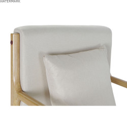 Fauteuil DKD Home Decor Beige Polyester Bois MDF (65 x 77 x 73 cm)