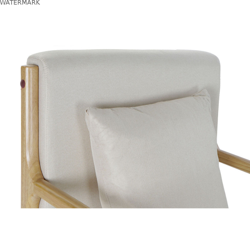 Fauteuil DKD Home Decor Beige Polyester Bois MDF (65 x 77 x 73 cm)