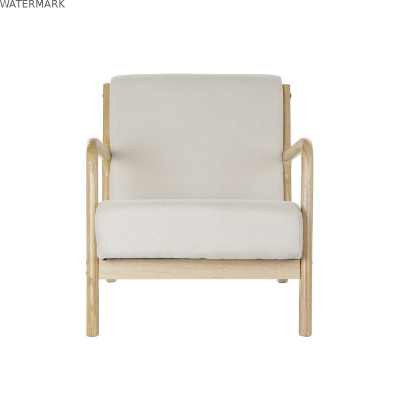 Fauteuil DKD Home Decor Beige Polyester Bois MDF (65 x 77 x 73 cm)