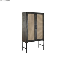 Buffet DKD Home Decor Bois Bois de manguier Marron Noir 85 x 40 x 162,5 cm