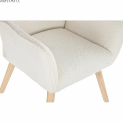 Fauteuil DKD Home Decor Crème Naturel 65 x 75 x 96 cm
