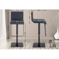 Tabouret de bar en tissu...