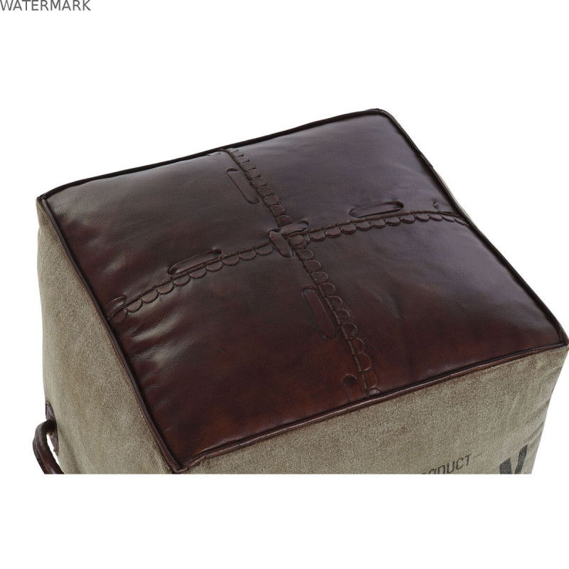 Repose-pied DKD Home Decor 46 x 40 x 40 cm Beige Marron Vintage