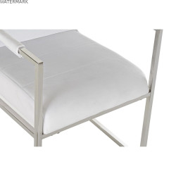 Chaise DKD Home Decor Polyester Acier Blanc (56 x 68 x 92 cm)