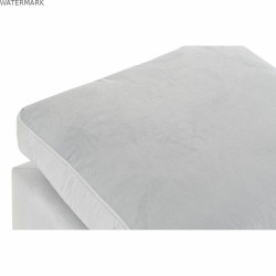 Repose-pied DKD Home Decor Bois Polyester Celeste Moderne (55 x 55 x 35 cm)
