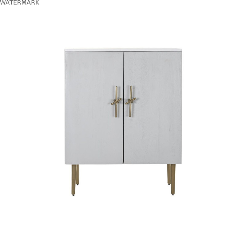 Armoire DKD Home Decor Blanc Doré Fer Bois de manguier 85 x 45 x 110 cm BAR