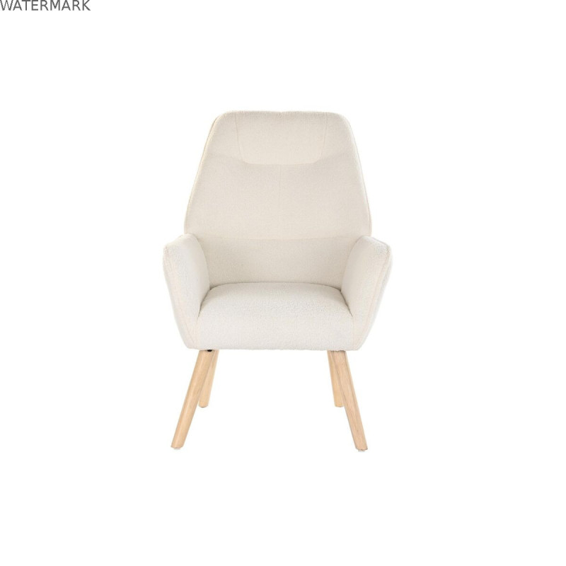 Fauteuil DKD Home Decor Crème Naturel 65 x 75 x 96 cm
