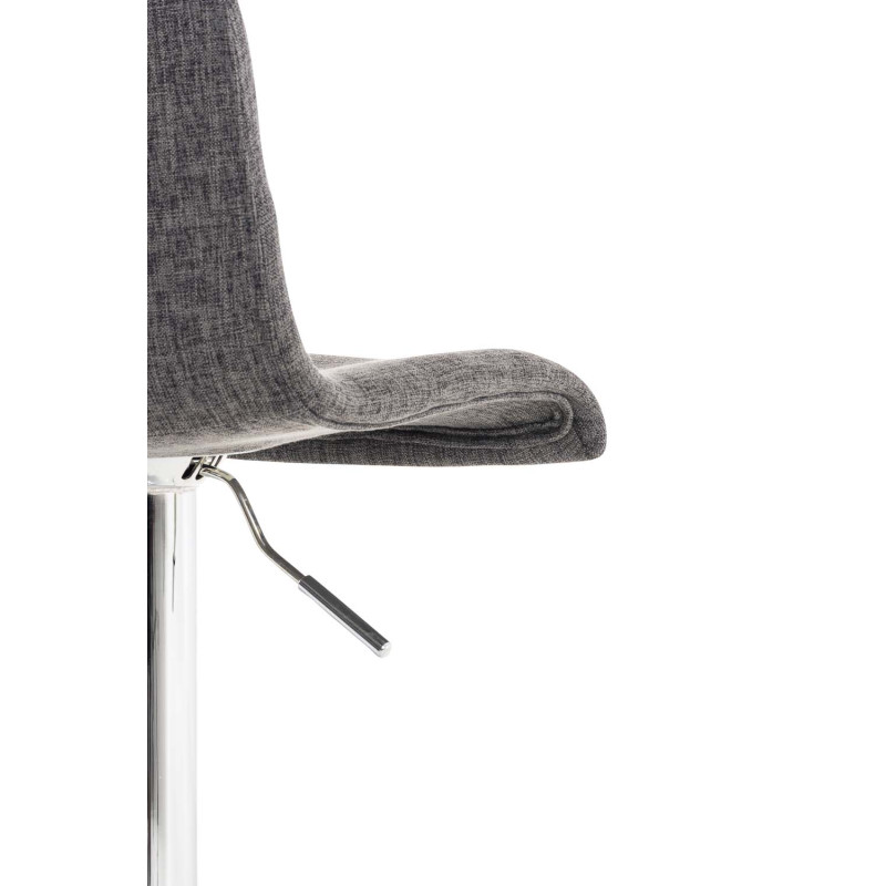 Tabouret de bar Hoover tissu C gris clair