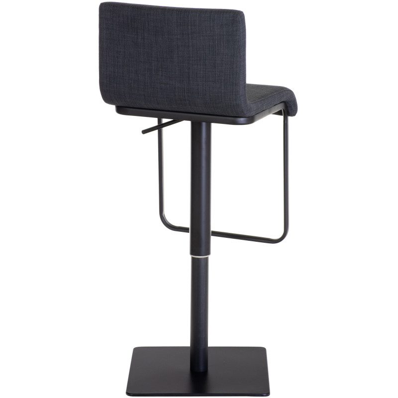 Tabouret de bar en tissu Limon B gris foncé
