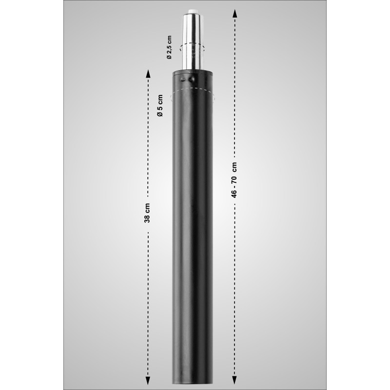 Muelle de Gas para Taburetes Negro,5x70x5 cm