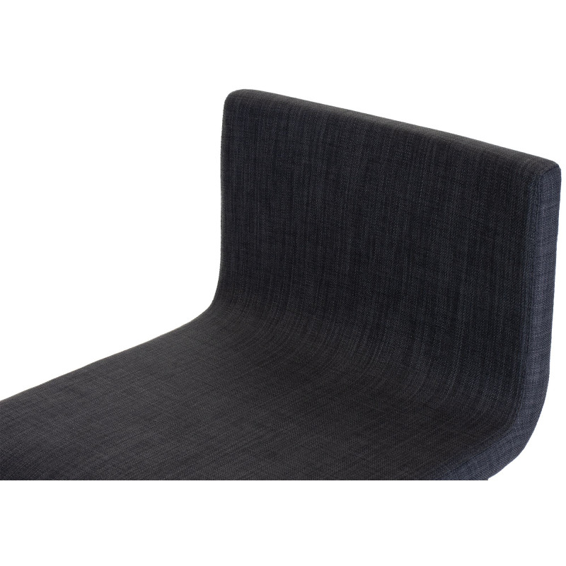 Tabouret de bar en tissu Limon B gris foncé