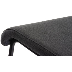 Tabouret de bar en tissu Limon B gris foncé