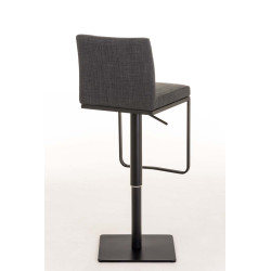 Tabouret de bar Panama B en tissu gris foncé