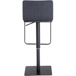 Tabouret de bar en tissu Limon B gris foncé
