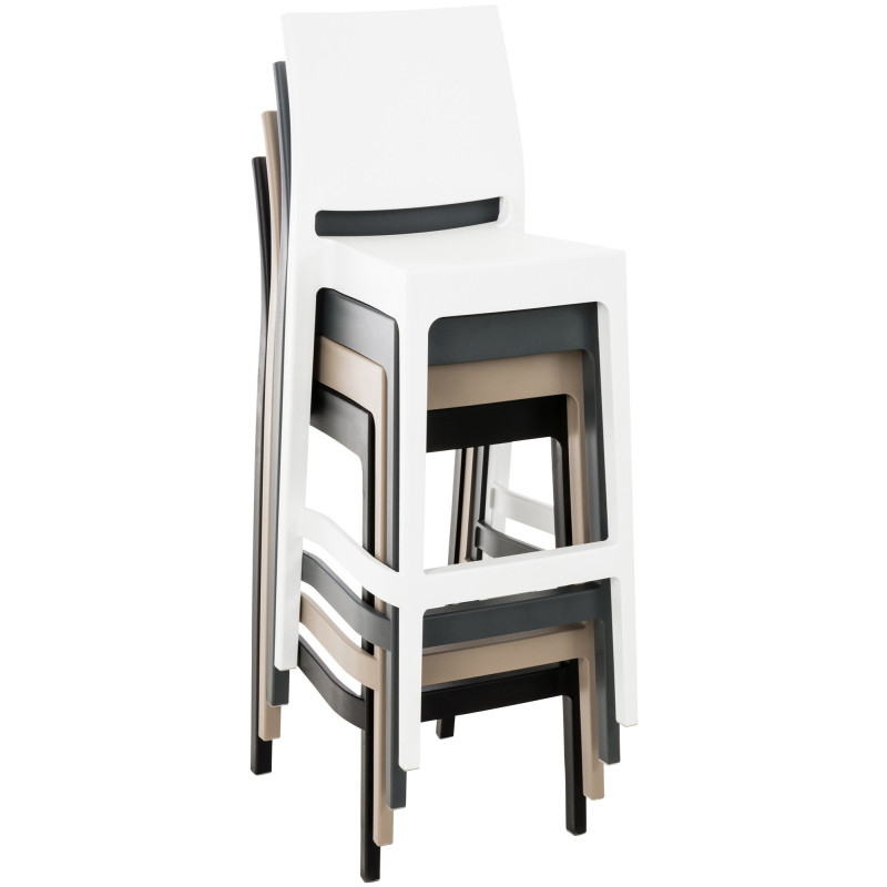 Lot de 2 tabourets de bar Maya blanc