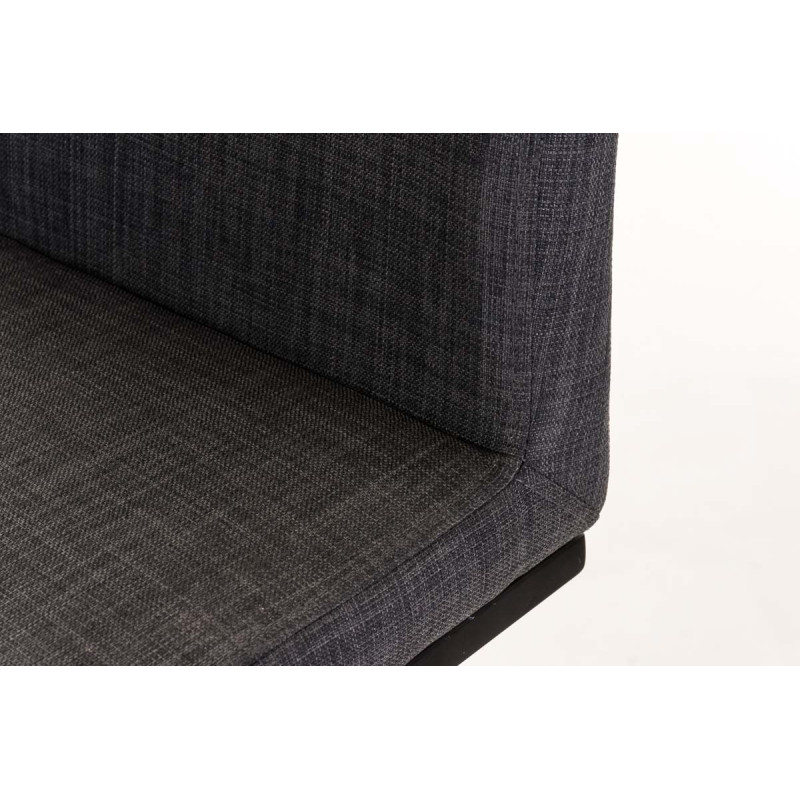 Tabouret de bar Panama B en tissu gris foncé