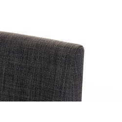 Tabouret de bar Panama B en tissu gris foncé