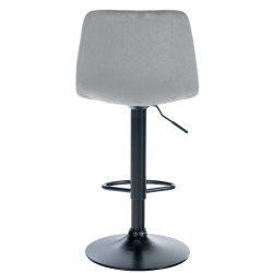 Tabouret de bar Divo velours gris