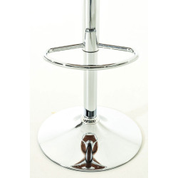 Lot de 2 tabourets de bar Kingston C simili cuir noyer/blanc