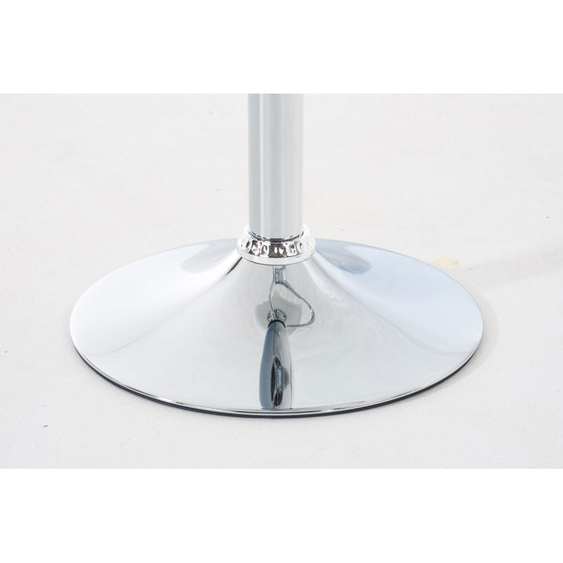 Lot de 2 tabourets de bar Hoover en plastique chromé blanc