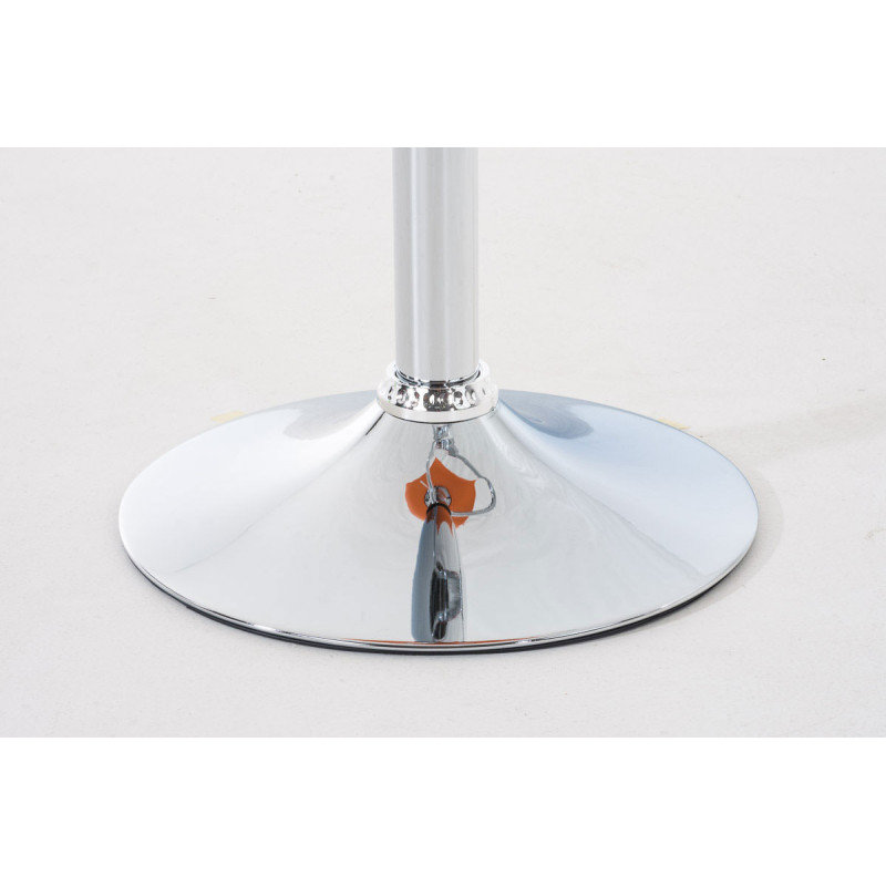 Lot de 2 tabourets de bar Hoover en plastique chromé orange
