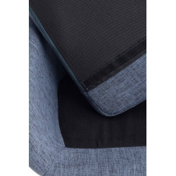 Tabouret de bar en tissu Grant bleu