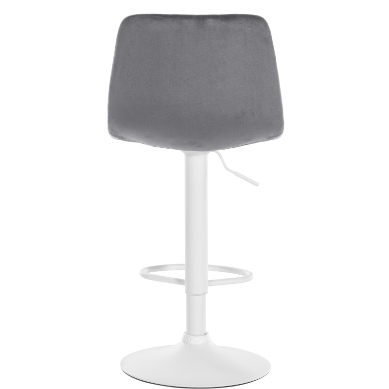 Tabouret de bar Divo velours gris foncé