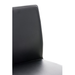 Tabouret de bar Cadiz, simili cuir noir