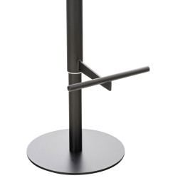 Tabouret de bar Cadiz, noir et blanc, simili cuir