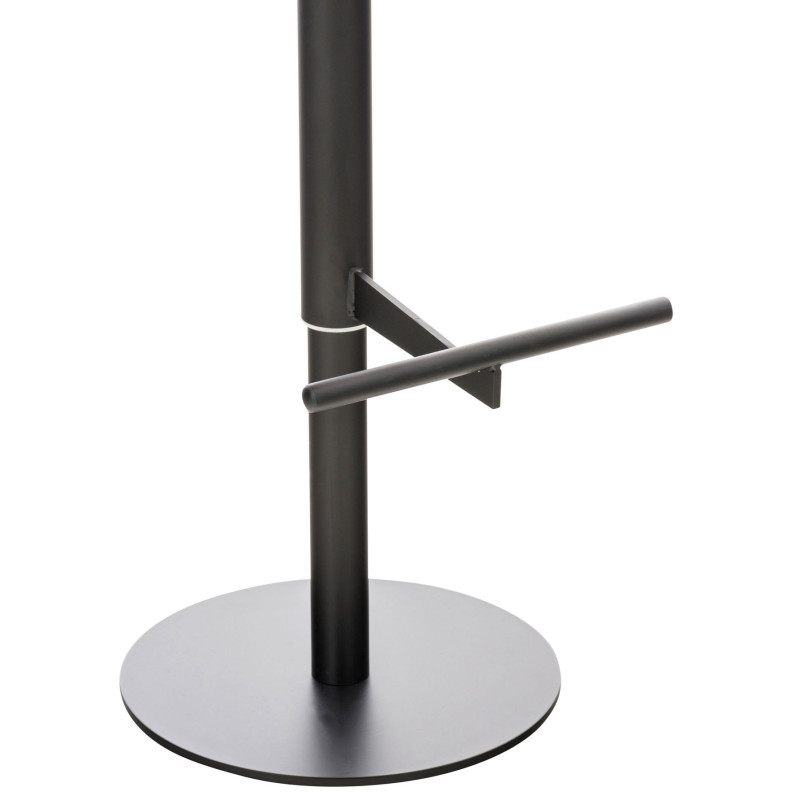 Tabouret de bar Cadiz, noir et blanc, simili cuir