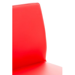 Tabouret de bar Cadiz simili cuir noir rouge