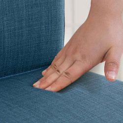 Tabouret de bar Cadiz tissu acier inoxydable bleu