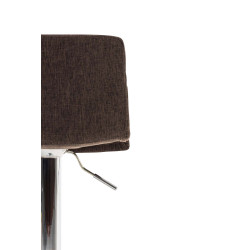 Set 2 sgabelli HOVER in tessuto marrone,cromo