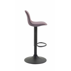 Tabouret de bar Kiel tissu noir marron