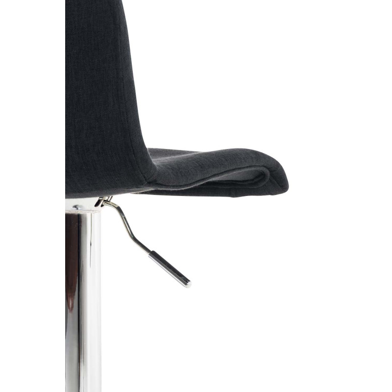 Set 2x Taburete Hover En Tela Negro,Cromado