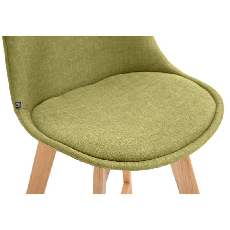 Lot de 2 tabourets de bar Cannes tissu vert natura