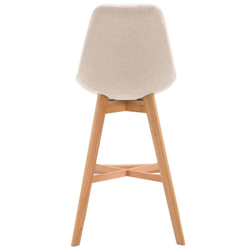 Set 2x Taburete Cannes en Tela Crema,Natural