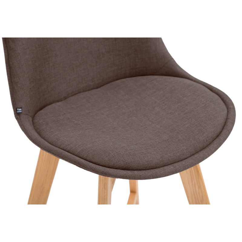 Lot de 2 tabourets de bar Cannes tissu marron natura