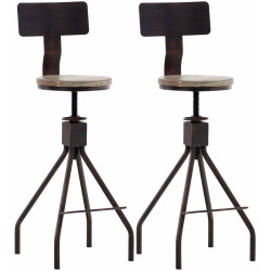 Lot de 2 tabourets de bar Elko bronze