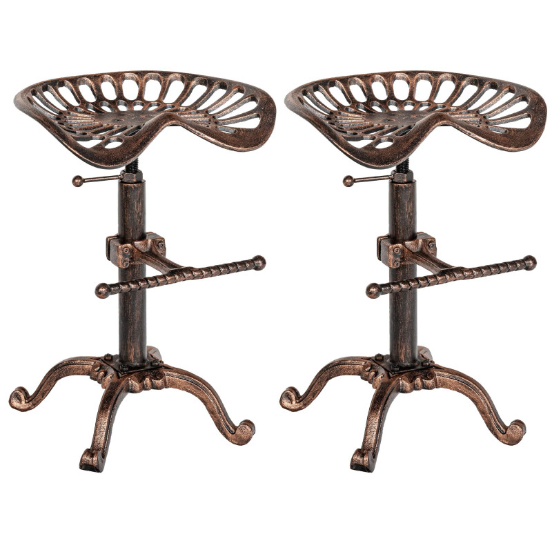 Lot de 2 tabourets de bar Butch bronze