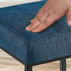 Lot de 2 tabourets de bar Montréal 85 tissu noir bleu