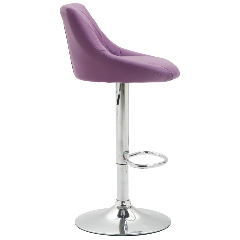 Lot de 2 tabourets de bar Lazio simili cuir C violet