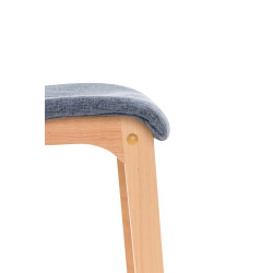 Lot de 2 tabourets de bar Hoover tissu Natura bleu
