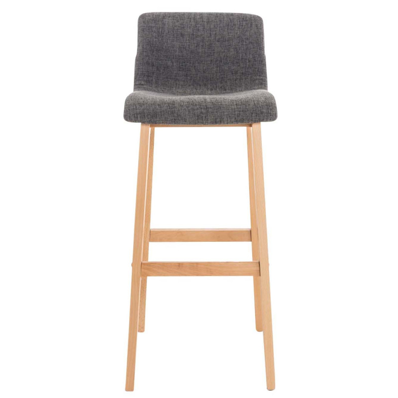 Lot de 2 tabourets de bar Hoover tissu Natura gris clair