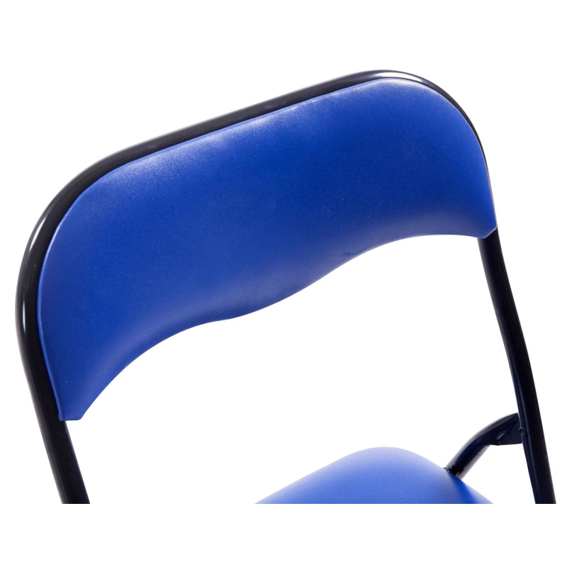 Lot de 4 chaises pliantes Felix bleu/noir