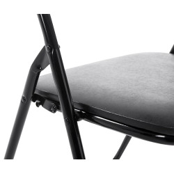 Lot de 4 chaises pliantes Felix noir/noir