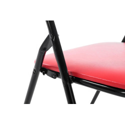 Lot de 4 chaises pliantes Felix rouge/noir